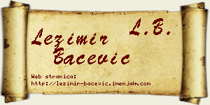 Ležimir Bačević vizit kartica